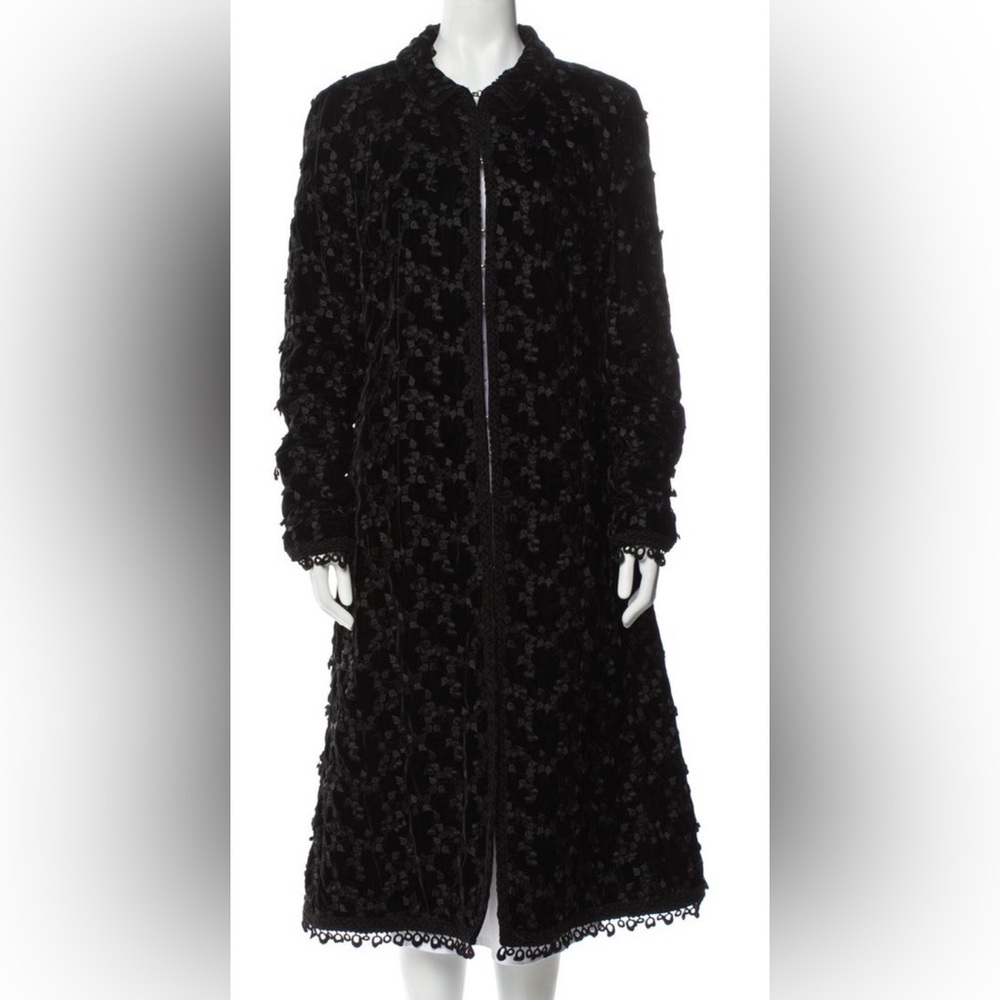 Andrew Gn Textured Long  Coat Evening